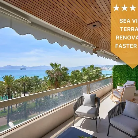 La Reale 2 Beds Croisette Beaches Sea View Parking Free Cannes